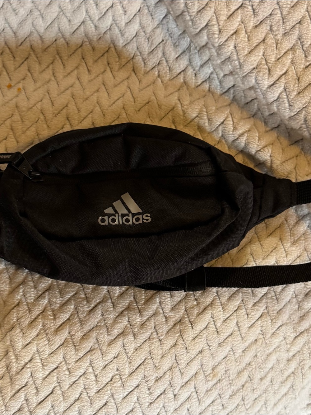 adidas Black Fanny Pack with Reflective Logo